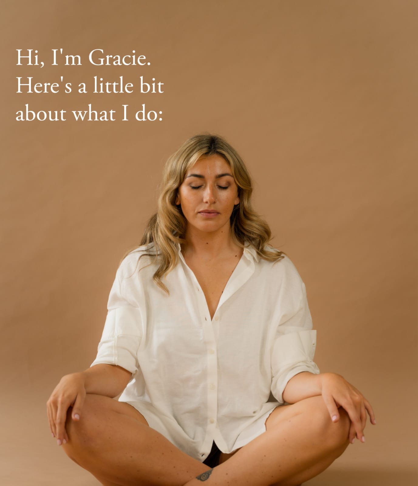 Gracie Mahady meditating